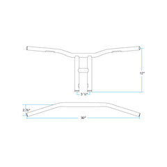Tyson XL 12" Bars | Chrome Throttle by Wire