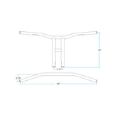 TYSON XL 14" BARS | CHROME THROTTLE BY WIRE