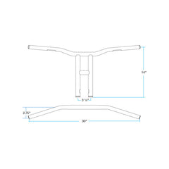 Tyson XL 14" Bars | Chrome Throttle by Wire