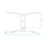 TYSON XL PULLBACK 14" BARS | CHROME THROTTLE BY WIRE