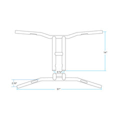 Tyson XL Pullback 14" Bars | Chrome Throttle by Wire