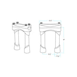 MURDOCK 6" RISERS | CHROME