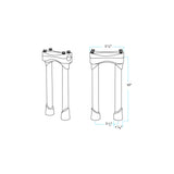 MURDOCK 10" RISERS | CHROME