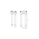 MURDOCK 12" RISERS | CHROME