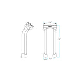 MURDOCK 12" PULLBACK RISERS | CHROME