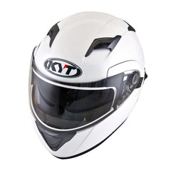 Kyscn00W3 KYT Convair Flip UP Helmet | Pearl White