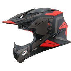 Kysjs0004 KYT Jump Shot #3 Helmet | Matt Black-Fluro Red