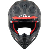 KYSJS0004 KYT JUMP SHOT #3 HELMET | MATT BLACK-FLURO RED