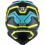 KYSJS0005 KYT JUMP SHOT #3 HELMET | BLACK-AQUA BLUE-YELLOW