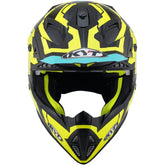 KYSJS0005 KYT JUMP SHOT #3 HELMET | BLACK-AQUA BLUE-YELLOW