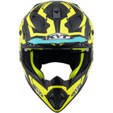 KYSJS0005 KYT JUMP SHOT #3 HELMET | BLACK-AQUA BLUE-YELLOW