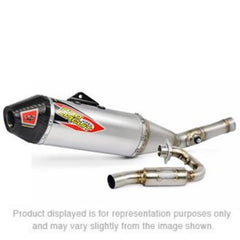 KX250F 09-16 T6 Pro System | Carbon End Cap, S/Less Tubing w/Ti Silencer, MA Legal