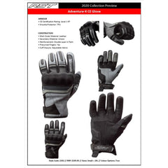 RSGS2392 Adventure-X CE Glove Grey-Silver (96)