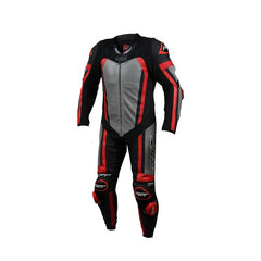 RSS13558 PRO SERIES EVO CE MENS LEATHER SUIT BLACK-GREY-RED (13)