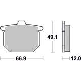 SBS 508HF FRONT/REAR PADS | CERAMIC STREET