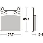 SBS 509HF FRONT/REAR PADS | CERAMIC STREET