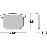 SBS 534HF FRONT/REAR PADS | CERAMIC STREET
