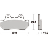 SBS 542HF FRONT/REAR PADS | CERAMIC STREET