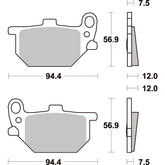 SBS 545HF FRONT/REAR PADS | CERAMIC STREET