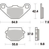 SBS 546SI FRONT/REAR PADS | SINTER OFF ROAD