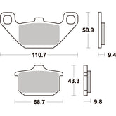 SBS 557HF FRONT/REAR PADS | CERAMIC STREET