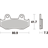 SBS 558HF FRONT/REAR PADS | CERAMIC STREET