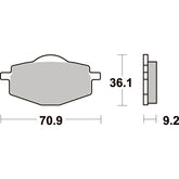 SBS 575HF FRONT/REAR PADS | CERAMIC STREET