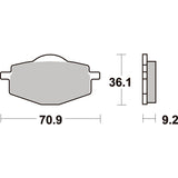 SBS 575HF FRONT/REAR PADS | CERAMIC STREET