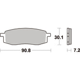 SBS 580HF FRONT/REAR PADS | CERAMIC STREET >>>SB580SI