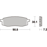 SBS 580HF FRONT/REAR PADS | CERAMIC STREET >>>SB580SI