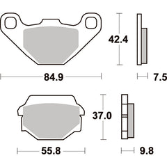 SBS 586RSI Front/Rear Pads | Sinter Off Road Race >> SB586SI