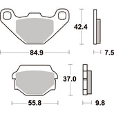 SBS 586SI FRONT/REAR PADS | SINTER OFF ROAD