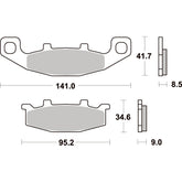 SBS 597LF REAR PADS | CERAMIC STREET >> SB597HF