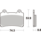 SBS 613HF FRONT/REAR PADS | CERAMIC STREET