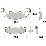 SBS 615RQ REAR PADS | CARBON TECH RACE