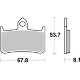 SBS 622HF FRONT/REAR PADS | CERAMIC STREET