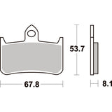 SBS 622RS FRONT PADS | SINTER SPORT / TRACK >> SB622RST