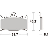 SBS 631SP FRONT PADS | EVO SINTER STREET >> SB631HS / SB631RST
