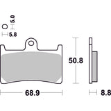 SBS 639HF FRONT/REAR PADS | CERAMIC STREET