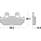 SBS 647HF Front/Rear Pads | Ceramic Street