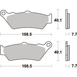 SBS 674H.LS REAR PADS | SINTER STREET AMERICAN V-TWIN