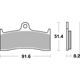 SBS 676HS Front Pads | Sinter Street