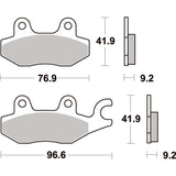 SBS 688HF FRONT/REAR PADS | CERAMIC STREET