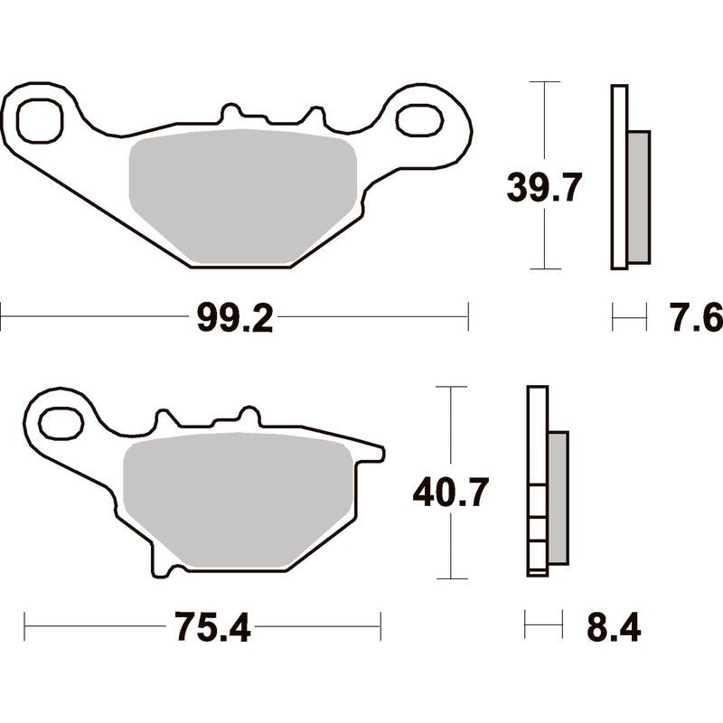 SBS 702SI Front/Rearpads | Sinter Off Road