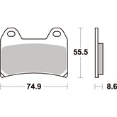SBS 706DC Front Pads | Dual Carbon Race (Race USE Only)