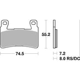 SBS 734SP Front Pads | EVO Sinter Street >> SB734HS