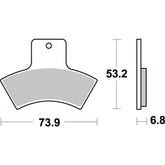 SBS 755ATS Front/Rear Pads | Sinter ATV
