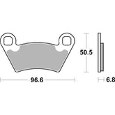 SBS 800ATS Front/Rear Pads | Sinter ATV