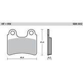 SBS 802RSI Front/Rear Pads | Sinter Off Road Race