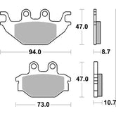 SBS 810SI Front/Rear Pads | Sinter Off Road